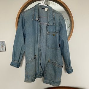 Vintage zip up denim jacket